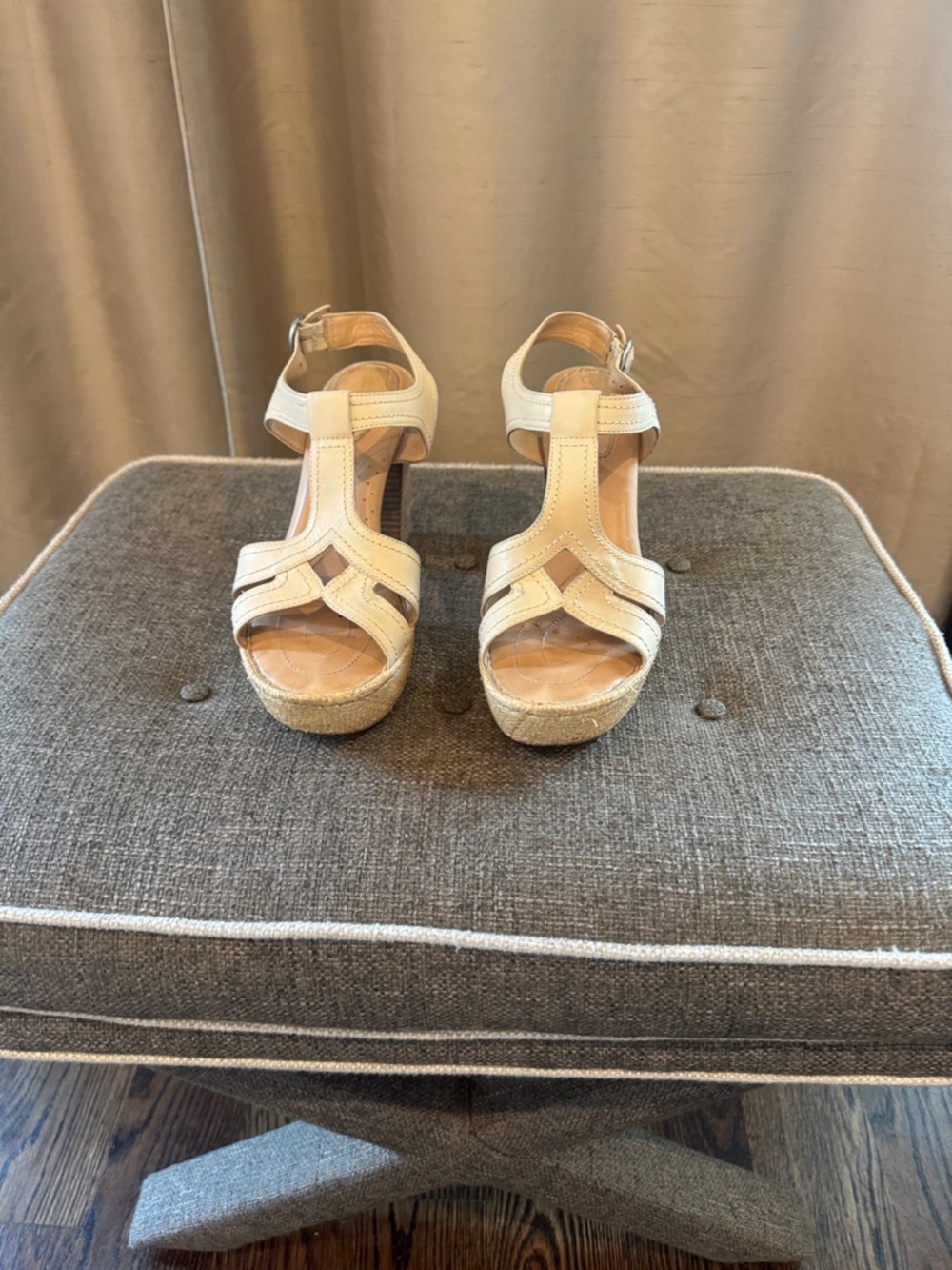 Born Crown Cream Platform  Sandals